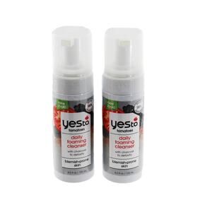 Yes to Tomatoes Daily Foaming Cleanser With Charcoal 4.5 fl oz 2 Bottles